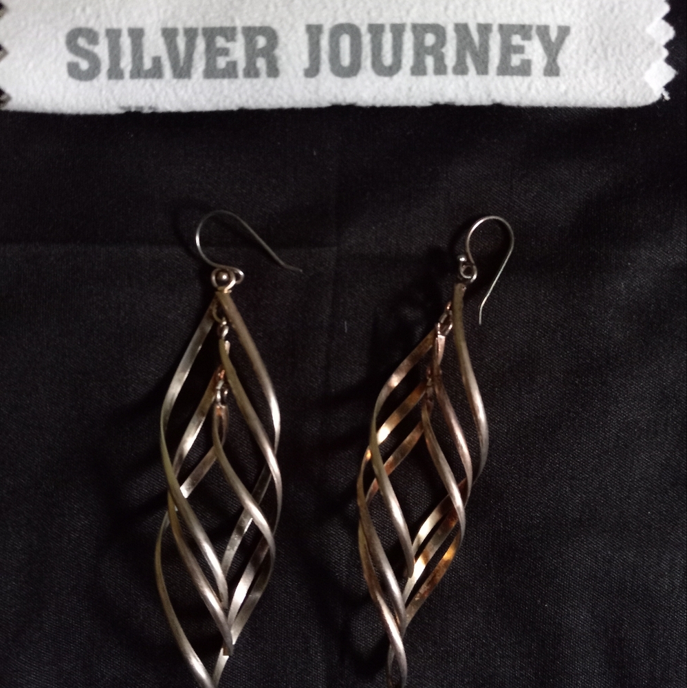 Sterling silver spiral earrings